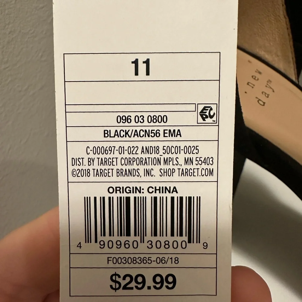 Target Women's Black Block Heel Sandals